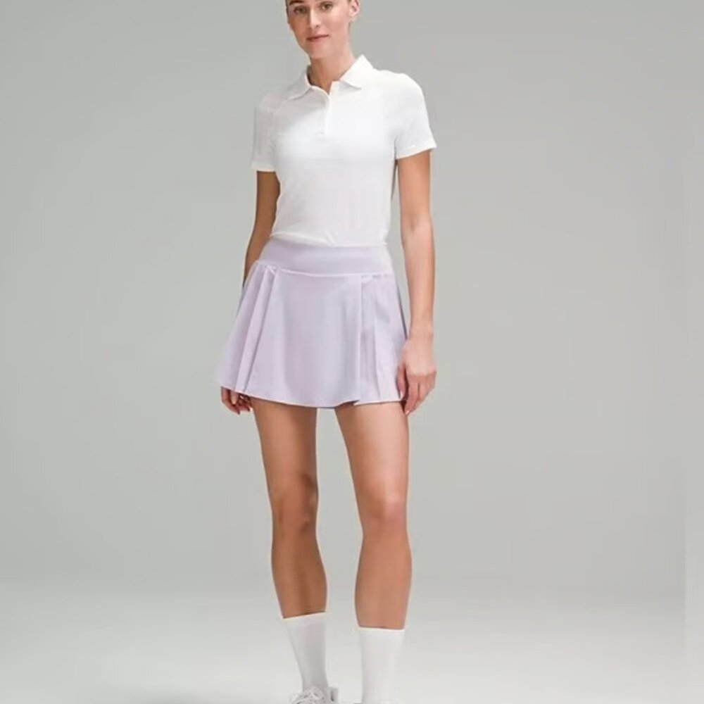 Lululemon Side-Pleat High-Rise Tennis Skirt Lilac Ether Size 12
